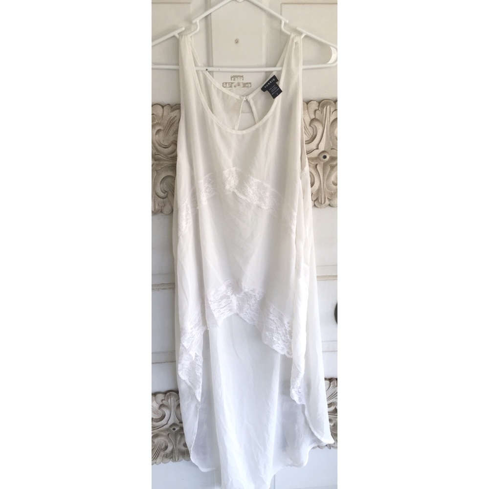 Torrid white high low tank